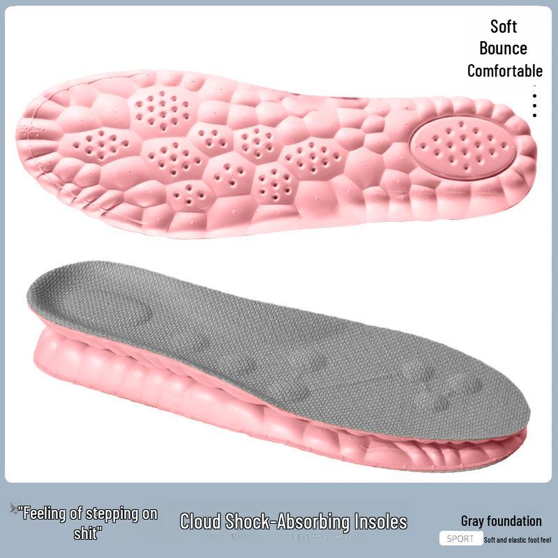 4D облачные спортивные стельки: Амортизирующие, дезодорирующие, дышащие, впитывающие пот, мягкие, обезболивающие, высокоэластичные военные тренировочные стельки.