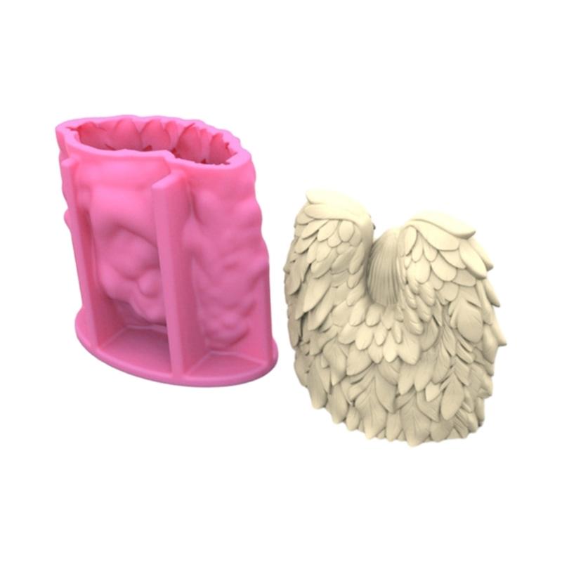 Angel Silicone Mold Scented Candle Mold Table Ornament Tool Plasters Resin Craft Making Supplies Easy To Clean
