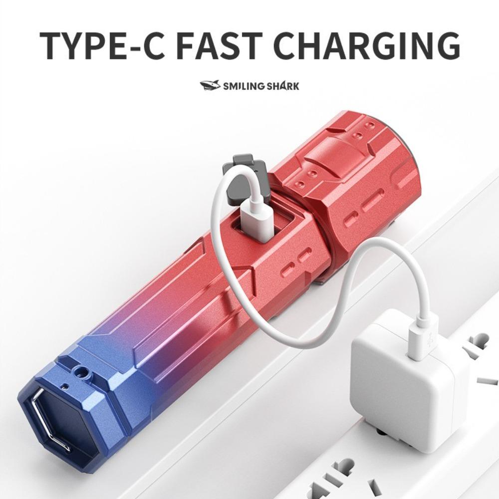 Strong Light LED Display Flashlight Digital Display Emergency Work Light  Hiking