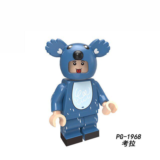 Animals Pumping Series Rabbit Cow Gingerbread Man Cat Dog Dargon Kangaroo Deer Building Blocks Toys