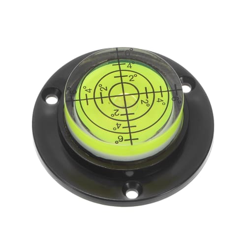 uxcell High-Precision Horizontal Bubble Level, 16.5x49mm Round Bull Eye Level, Measuring Layout Tool, RV TV Picture Frame Hanger, Black/Green