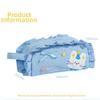 Quilted Design Pencil Pouch 3 Layer Compartment Stationery Organizer Pencil Case  For Girls