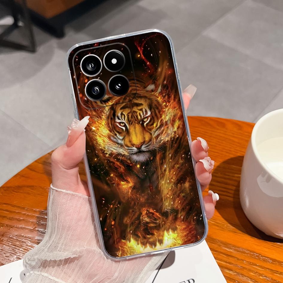 Чехол для Xiaomi Poco C51 F5 C50 X6 Pro 14, сумки для телефонов, защитная пленка для экрана, прозрачный силиконовый мягкий ТПУ, модный дизайн, корпус, чехол для Xiaomi Shell