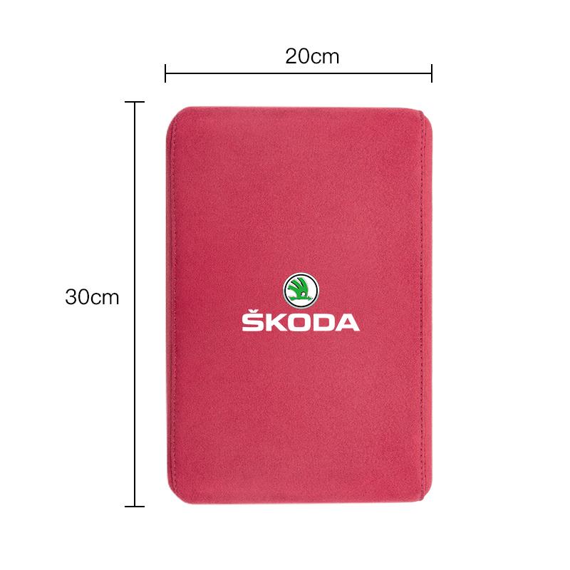 ADV1 Car Armrest Box Pad Suede Handrail Increase Height Mat For Skoda Octavia A5 Mk3 Fabia Kamiq Kodiaq Karoq Rapid Yeti Superb Scala