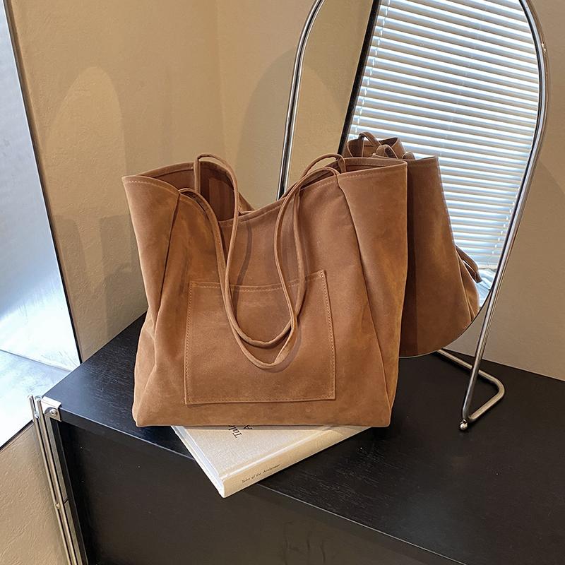 Повседневные сумки через плечо с застежкой-застежкой, высококачественные однотонные сумки для женщин из замши, женские сумки