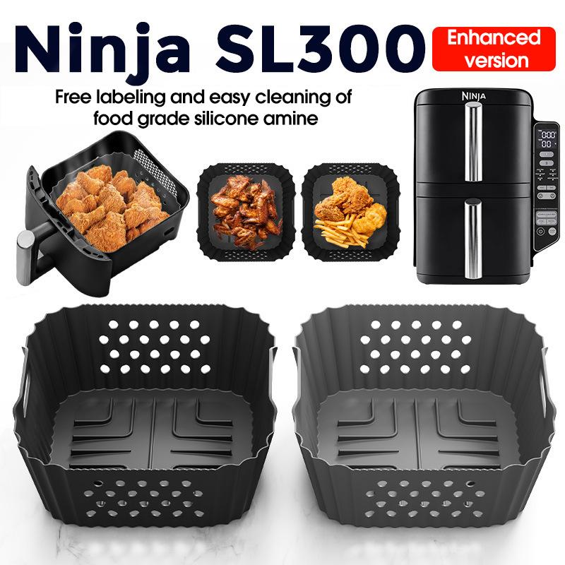 1 шт. силиконовый противень для выпечки для аэрофритюрницы, подходит для Ninja SL401 AF400UK AF300, силиконовый противень для выпечки
