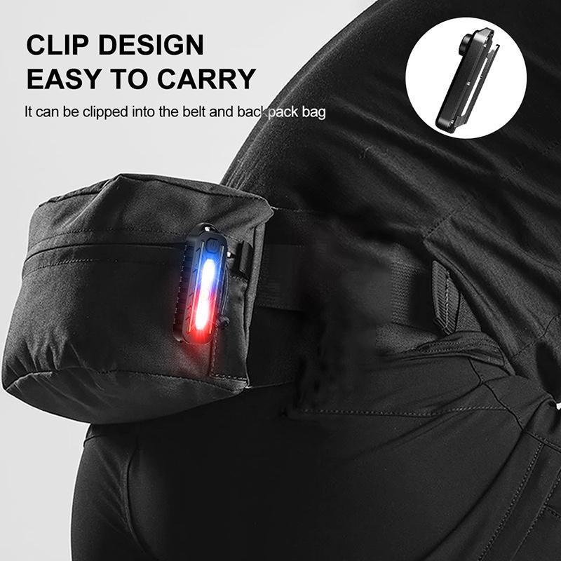 1 шт. светодиодный мигающий предупредительный световой сигнал USB перезаряжаемый мини-фонарик на плечо полицейский фонарь с зажимом для велосипеда задний фонарь для шлема предупредительный световой сигнал YSL