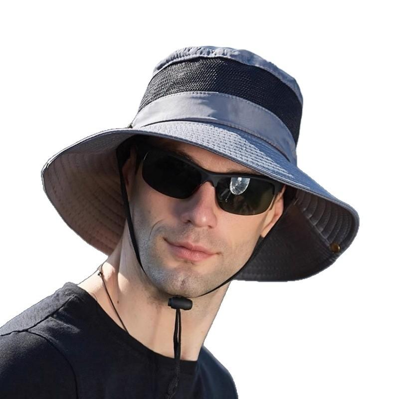 Rainproof sun hat men and women sun hat bucket hat fashion versatile anti-ultraviolet camping fishing fisherman hat men