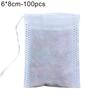 100Pcs Kitchen Fabric Tea Disposable Drawstring Non-Woven Bag Herb Filter Pouch