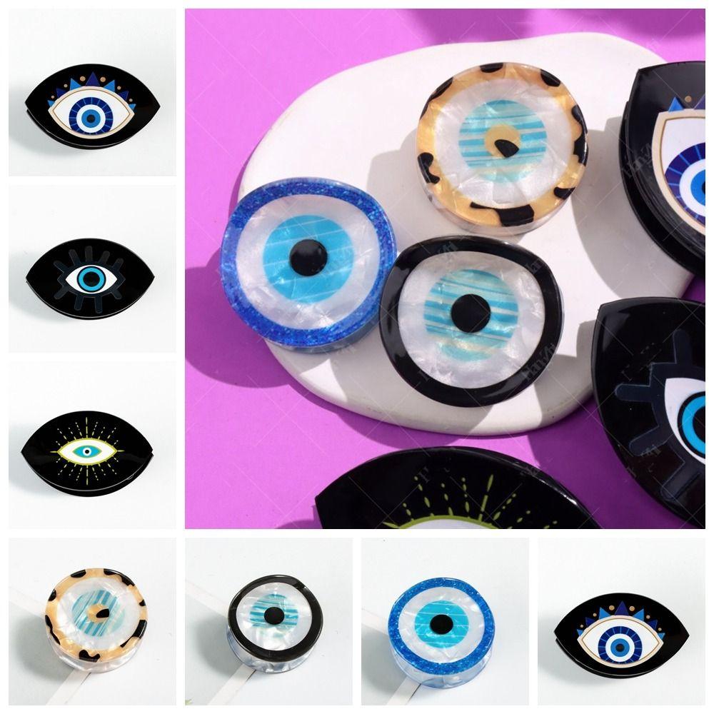 Kroean Style Blue Demon Eye Hair Claw Ponytail Holder Hair Clip Blue Devil's Eye Shark Clip Girls