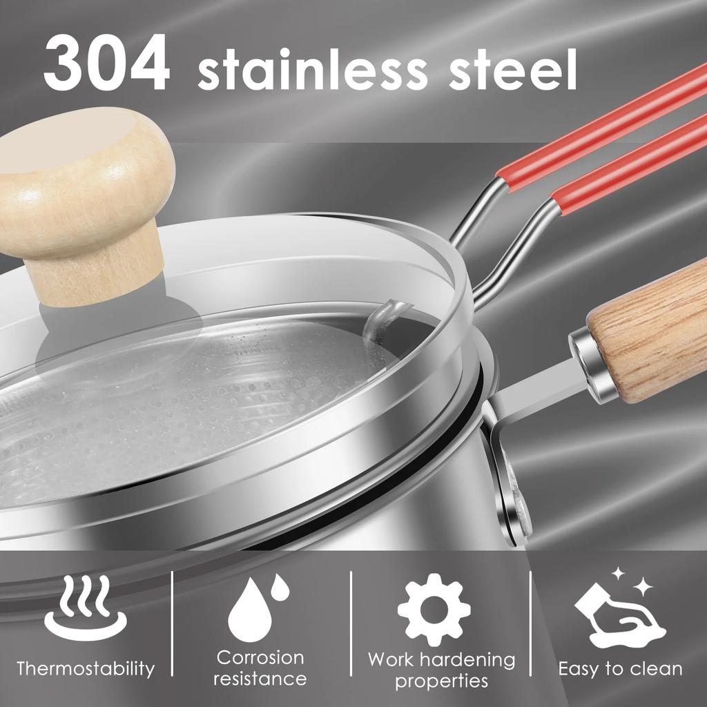 Фритюрница с корзиной-ситом, фритюрница из нержавеющей стали с ручкой и крышкой, мини-фритюрница для жарки рыбы, креветок, курицы