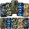 Phone Case for Samsung Galaxy S25 S24 S23 iPhone 16 15 Xiaomi Redmi Note 14 13 12 16E X 11 Pro Max Moto Huawei Camo Military Army Camouflage Art Cover