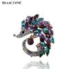 Color Crystal Hedgehog Shape Brooches for Women Suit Shirt Collar Clip Fashion Harajuku Brooch Pins Bijoux Gift