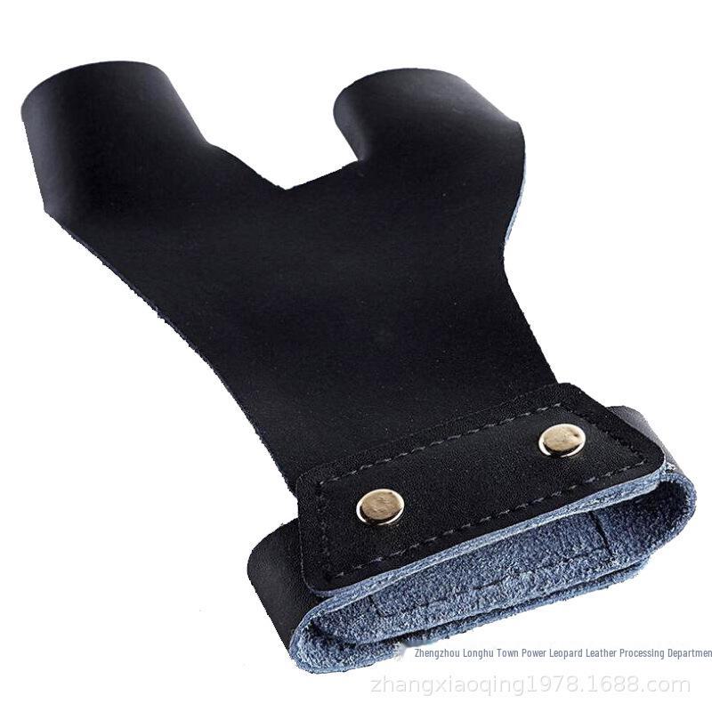 Черная кожаная гарда для стрельбы из лука для традиционного рекурсивного лука