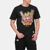 Evisu Мужская футболка с принтом "Голова Будды и Оригинальный Объект" Черная 2ESHTM1TS621XX