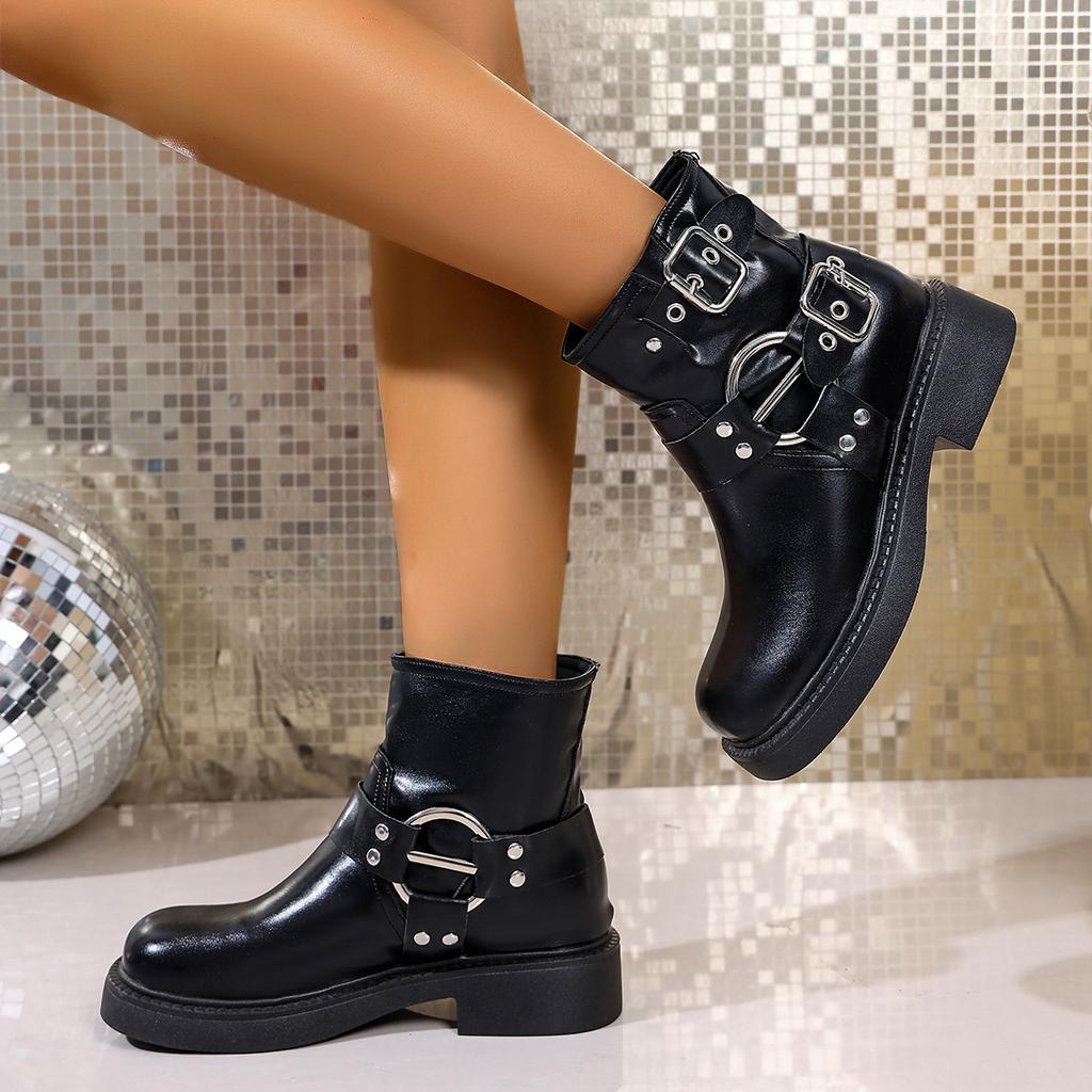 Женские ботинки Мартин на толстой подошве с увеличением роста, весна и осень 2025, в британском стиле, ретро, взрывные, универсальные, ковбойские полусапожки в западном стиле