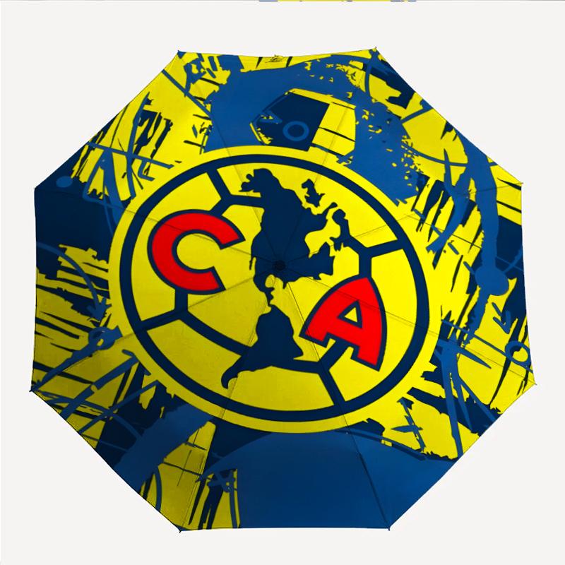 Модный складной зонт-автомат Club América. Портативный и складной, идеально подходит для подарка, путешествий и повседневного использования.