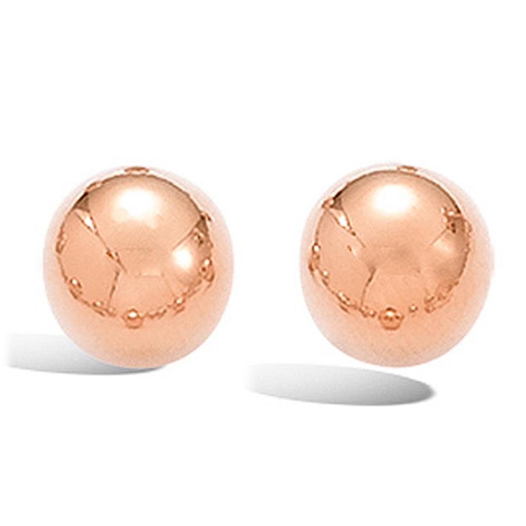 Les Trésors De Lily [R2579] - Rose Gold 'Marbles' Gold Plated Earrings - 8 Mm