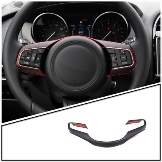 Matte Black Steering Wheel Frame Trim Cover For Jaguar F Pace 2016-