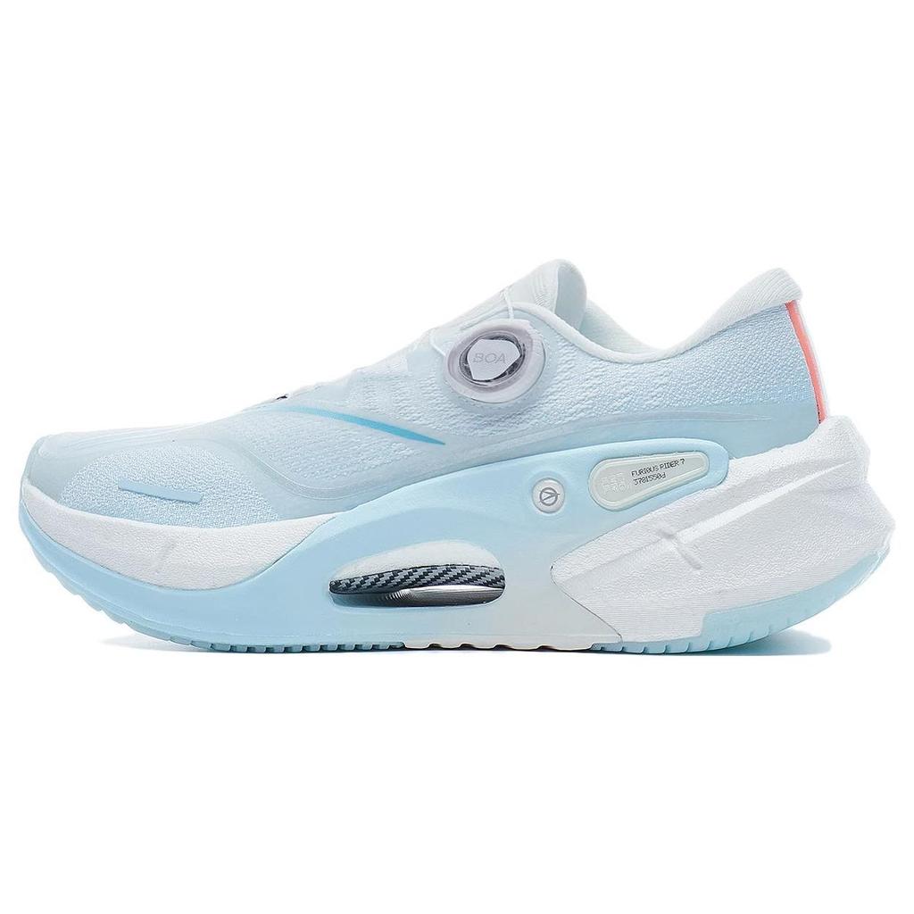 Lining Lijun 7 Pro V2 Comfortable Non-Slip Wear-Resistant Low-Top Running Shoes Women Running Shoes White Blue ARZT010-2