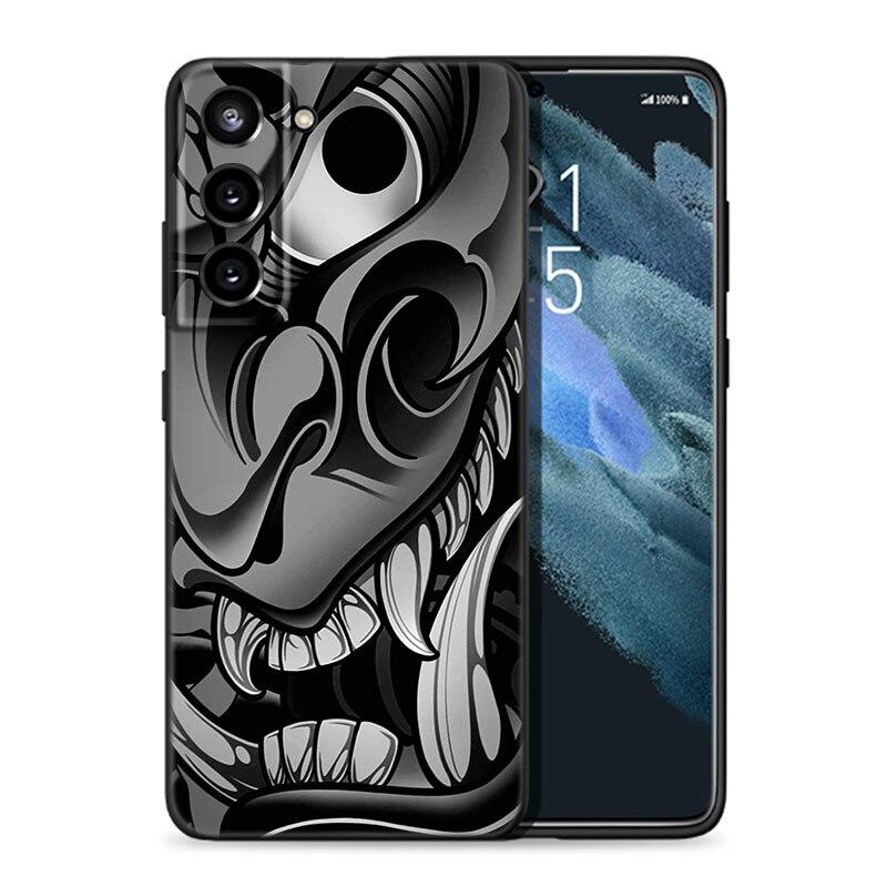 Модный чехол для телефона Samurai Demon для Samsung Galaxy S20 S21 FE S22 Ultra S10 Lite S10E S9 S8 Plus S7 Edge, мягкий черный чехол из ТПУ
