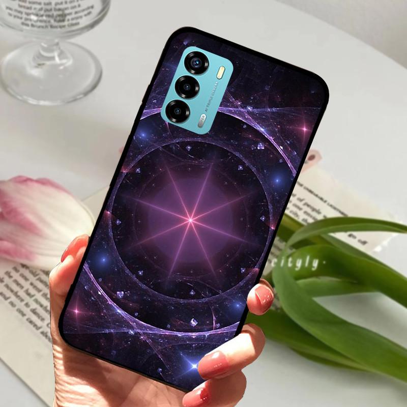 Чехол для ZTE Blade V40 Vita 8045 6.75" Животный Мультяшный Мягкий Силикон Funda для ZTE Blade V40 Vita Чехол для Телефона V40Vita Черный Coque