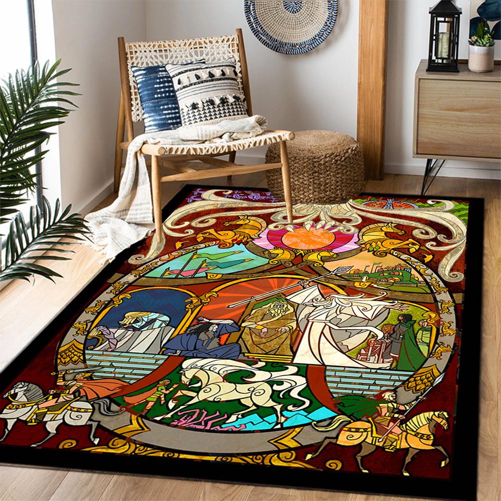 Hobbit Desolation Smaug Adventure Floor Mat Suitable for Balcony Dormitory Dining Room Entryway Anti-slip Rug Office home decor Birthday/Christmas Gif