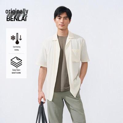 Мужская повседневная рубашка с коротким рукавом Benlai с эффектом охлаждения