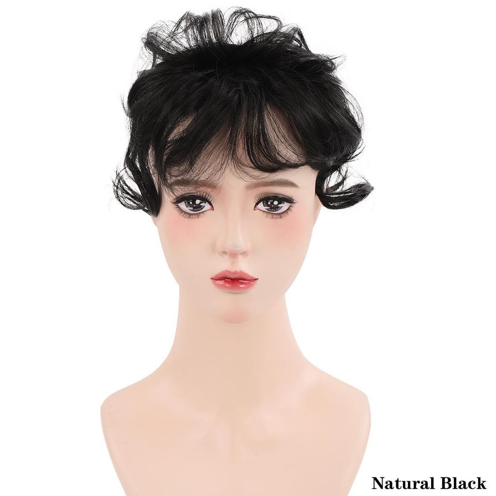 Синтетическая женская челка, короткие волосы, верхняя часть вьющихся волос, челка для парика, заколка для парика, верхние волосы, сменные волосы натурального плетения