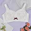 Lace No-wire Push-up Bra with Adjustable Straps Slim Fit Plus-size Underwear