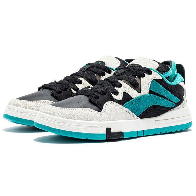 Li Ning We Wo Pro кожаные повседневные нескользящие прочные легкие низкие кроссовки для скейтбординга женские кроссовки белые зеленые AECR044-1