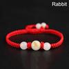 1PC Wristband Red Rope Zodiac Signs Luminous Stone Braided Bracelets Handmade Lucky Unisex