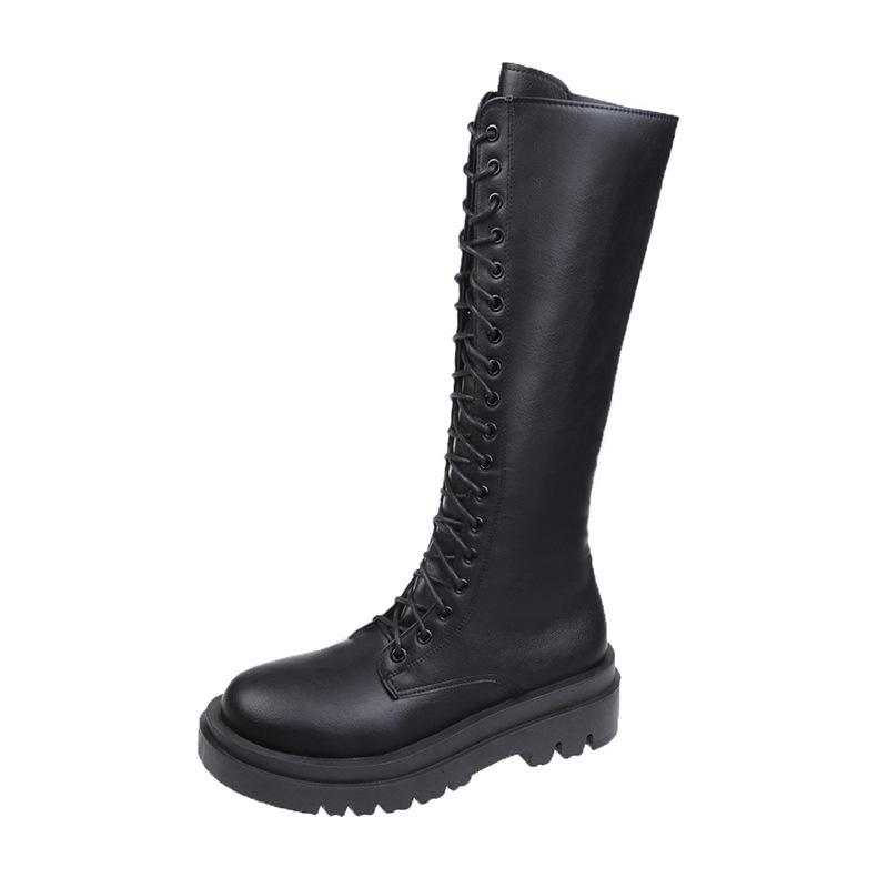 Autumn  New Style Women's Knight Boots In Large Sizes, Thick Bottom, Strap High Boots - Available In Sizes 35-43