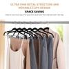 5/10pcs Clothes Hangers with Movable Clips Velvet Ultra Thin No Slip Rack Skirt Pants Hangers for