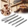 5 шт./компл. Набор для резьбы по дереву, инструменты для резьбы по дереву, белый стальной острый нож, набор фрез для резьбы по дереву, аксессуары для деревообработки