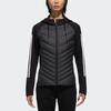 Adidas Neo Daily Down Jacket With Slim Fit And Hood Women Outerwear Black DM4349