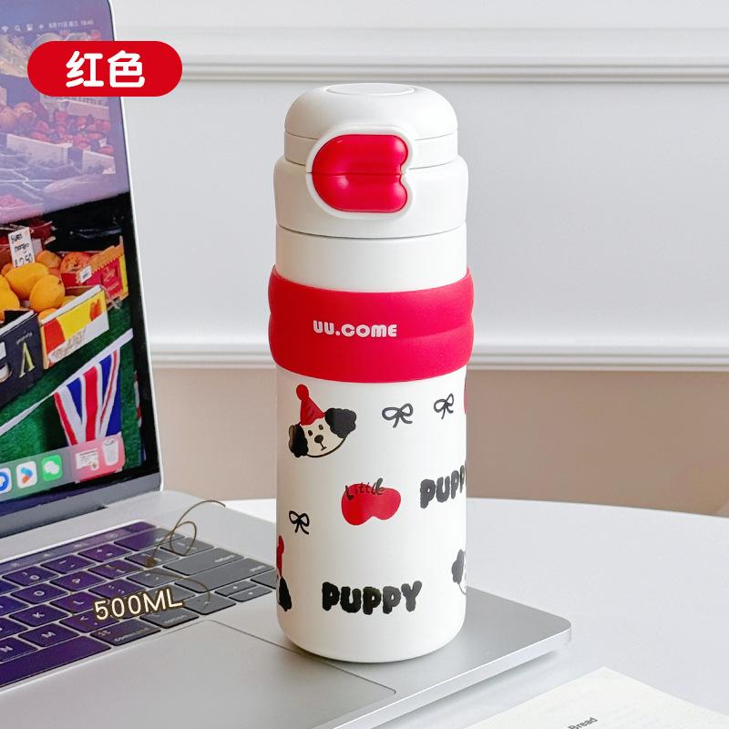 Water bottle cute cartoon children's thermos cup high value ml stainless steel water cup thermal insulation water cup