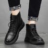Модные мужские высокие кожаные ботинки весна осень водонепроницаемые теплые ботильоны британские повседневные ботинки челси мотоциклетные ботинки Botas