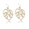Trendy Silver Plated Leaf Earrings For Women Unique Asymmetric Fashion Piece