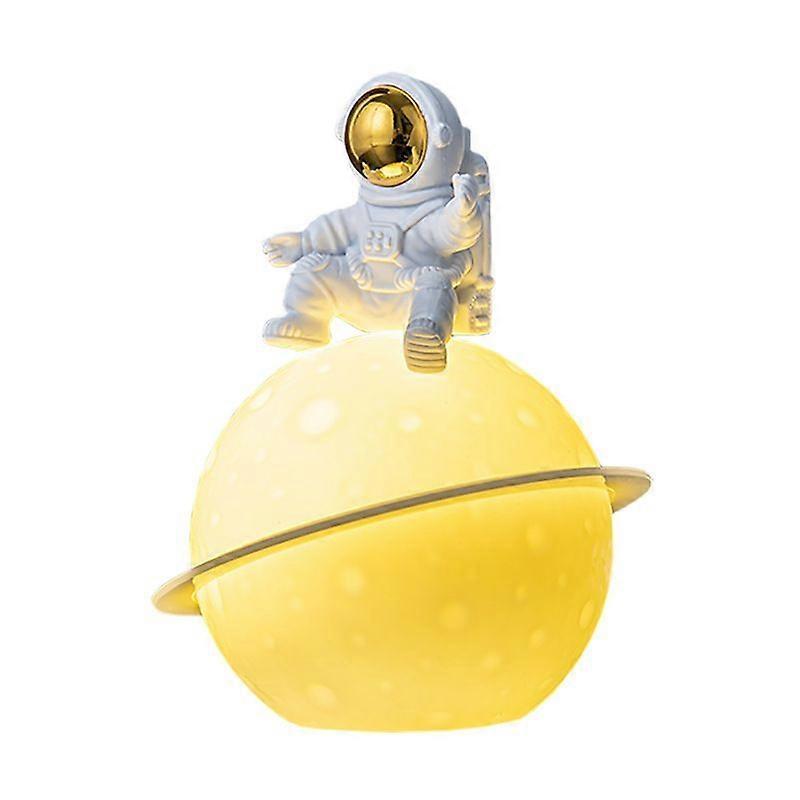 Moon Astronaut Gold-Face Night Light Bedroom Sleep Bedside Night Light The Perfect Gift for Kids
