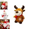 Милая и мягкая рождественская плюшевая кукла Санта, лось, снеговик, идеально подходит для праздничного декора