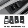 Для Tesla Model Y Juniper 2025 Кнопки переключателей стеклоподъемников Силиконовые накладки на панель ручек открытия дверей Аксессуары