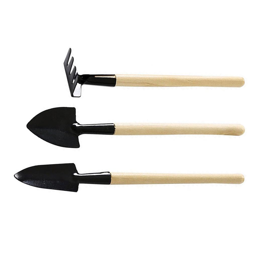 Удобный набор из 3 садовых инструментов, включая мини-лопату, совок и грабли для ухода за растениями в помещении и на открытом воздухе, а также для балконных садов