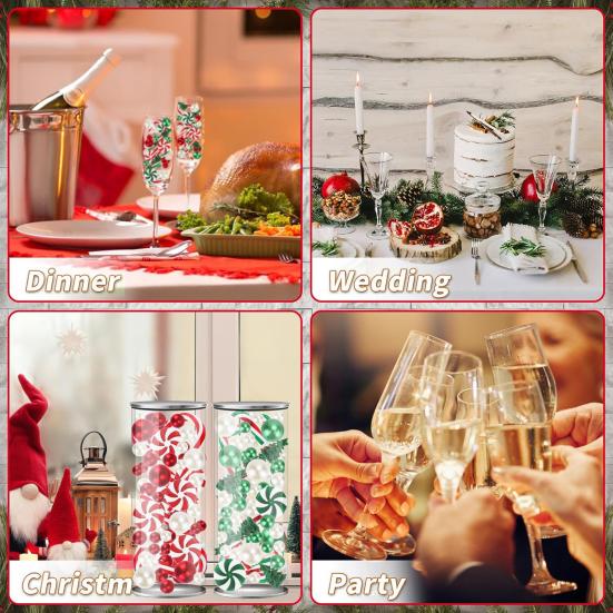 Рождественский набор наполнителей для ваз Плавающие бусины Подсвеченные бусины из искусственного жемчуга Прозрачные водные бусины Рождественские украшения для особых случаев Плавающие свечи