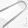 2Pcs Tongue Scraper Cleaner Stainless Steel Dental Fresh Breath Cleaning Oral