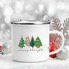 Merry Christmas Enamel Mug Christmas Mug Coffee Mug Milk Cup Handle Drinkware Creative Best Christmas Gift