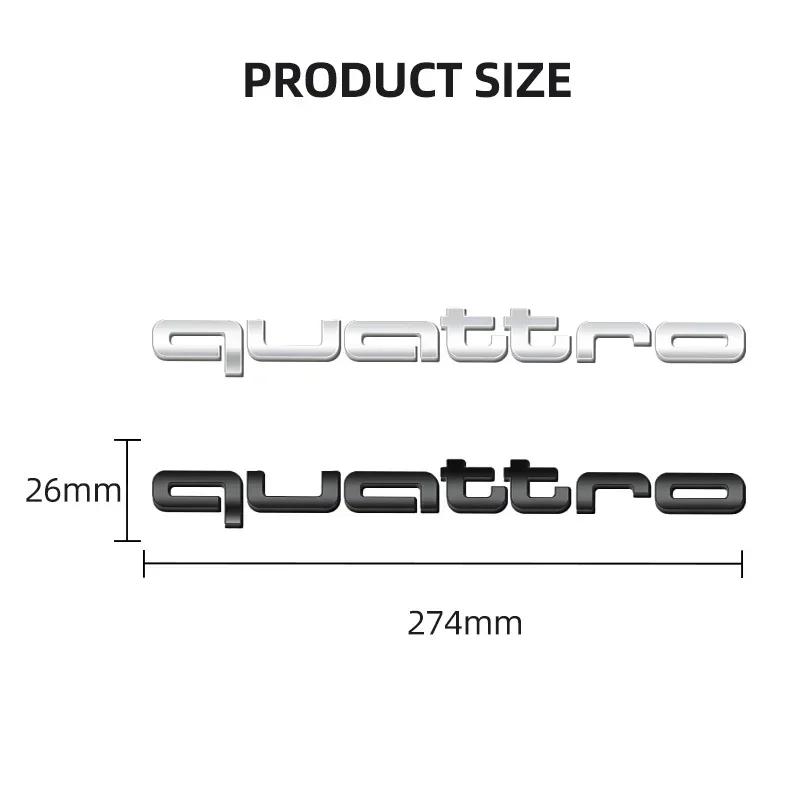 ABS Car Front Grille Emblem External Auto Body Sticker Auto QUATTRO Emblem Accessories for hot S A3 A4 B8 8P 8V A6 C7 A5 Q5 B7