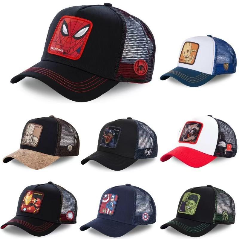 Marvel Spiderman Embroidered Cotton Cap With Sunshade And Ventilation For Daily Use