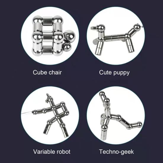 Magnetic Fidget Pen Decompression Magnet Metal Writing Toy Easy To Use Stress Relief Deformable Writing Pen Kids Toy