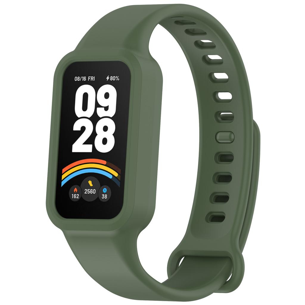 Для Xiaomi Band 9 Active Ремешок для часов Высококачественный Мягкий Силиконовый Однотонный Интегрированный Ремешок Для Xiaomi Band 9 Active